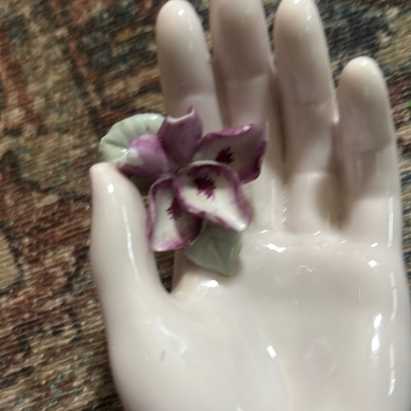 LEFTON CHINA HAND PAINTED PORCELAIN LADY HAND RING HOLDER FIGURINE JAPAN 717VP - Picture 5 of 7